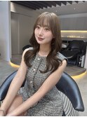 韓国レイヤーカット/くびれ巻き/前髪顔周り/セミディ[門前仲町]