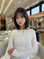 ロンドルーチェ 心斎橋(Lond luce)&nbsp;ダークアッシュ/ミディアムレイヤーカット［髪質改善/縮毛矯正］