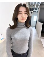 オールヘア(ALL HAIR) 【岡山駅/韓国ヘア】くびれミディアムヘア × ショコラブラウン