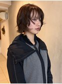 透明感ブラウン/くせ毛風/ショート/レイヤーカット