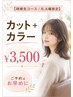 【研修生コース/月,火曜限定】カット＋カラー￥3,500