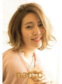 【奈良/富雄nao*c】大人かわいい小顔☆ナチュラルミディアムボブ