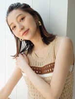 お団子アレンジ_セミウェットウェーブオリーブカラー_78048