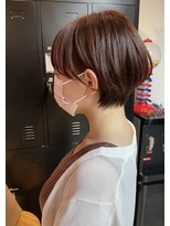 サロンパルヨン ヘアーアンドネイル(SALON paljon Hair&Nail) 耳かけエアリーショート×ピンクカラー