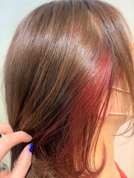 アズール 草加(azule) 40代大人可愛いミディアム鎖骨前下がりイヤリングカラー[草加]