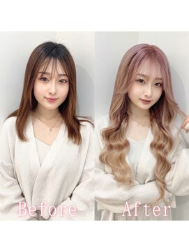 あるじゃんすー 梅田店 ミルキーベージュカラー#シールエクステ#アースカラー#韓国#梅田