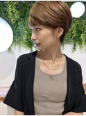 【渡辺】ショートグラデーションカラーペールベージュ