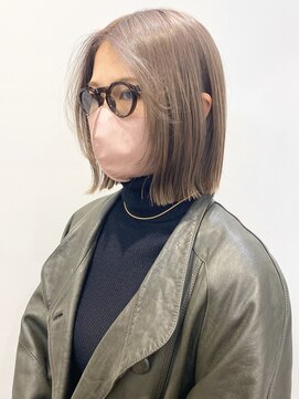 モリオフロムロンドン 松戸店(Morio from London) 【松戸 石山】ハイトーン切りっぱなし外ハネボブ前髪なし