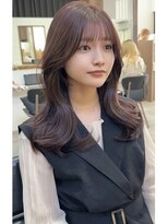 ビューナゴヤ 名駅(VIEW NAGOYA)&nbsp;美髪カールシアーカラーピンクブラウンエアリーロングセミディ