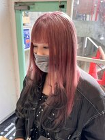 アジリ(agili) 10代20代/レイヤー/ロングレイヤー/裾カラー/ピンクカラー