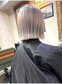 美髪/ホワイトグレージュ/こなれミディ[渋谷/渋谷駅]