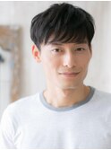 好感度◎ツーブロックくせ毛風アッシュブラックマッシュb新所沢