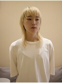 【ヤベハルカ】ブロンド　マッシュウルフ　ハイトーン