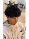 メンズマッシュ×王道波巻きパーマ