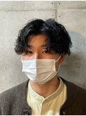センターパート×ツイスパ