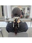 編みおろしヘア