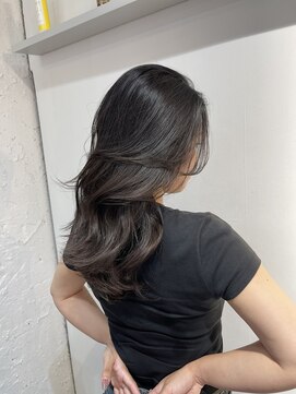 ブレンド 渋谷(BLend) ホワイトグレージュミニウルフデジタルパーマチェリーブラウン