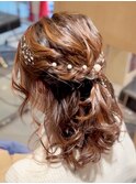 ふわふわハーフアップ　～結婚式お呼ばれヘアアレンジ～
