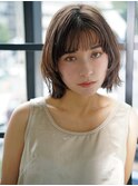 タッセルボブウルフボブマッシュウルフミディアムヘアカラー