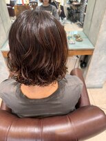 エール 生駒(aile Total Beauty Salon) ボブ×ナチュラルハイライト×大人透明感カラー
