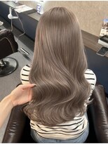 バイ ユア オウン フラワーズ コロン カバ 松本駅前(buy your own flowers : kava)&nbsp;20代30代ブリーチカラー×ミルクティーベージュ×ロングレイヤー