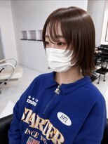 ムートン(Mouton)&nbsp;顔周りウルフカット＋オリーブカラー