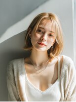 ロッソ 大橋店(Rosso) センターパートの明るめボブ【大橋】
