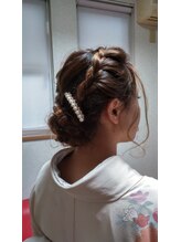 美容室 沙羅 アップセット