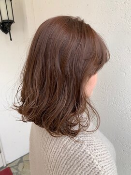 ステラ 久我店(stella) くすみベージュ チョコブラウン 斜めバング /20代30代40代50代