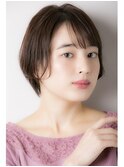 大人可愛い小顔丸みショート☆ ことりベージュ【Linona】2