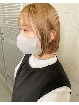 ガルボ ヘアー(garbo hair) #ボブ#ベージュ#切りっぱなしボブ#アゴボブ#下村スタイル