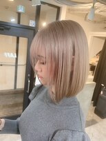 ラフ 難波店(LAFF)&nbsp;#黒髪#ボブルフ#ネビージュ#小顔#ワンレン