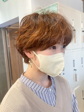 ロンドアジュール 横浜(Lond azur) ぺたん解消おしゃれショートパーマ　横浜/横浜ショート/パーマ