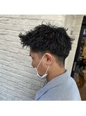 アップバング×スパイキーパーマ