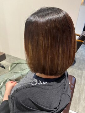 クレヨン ケース(Crayon case) 艶ボブナチュラルブラウン20代30代40代ストレート