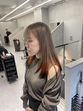 ファイブバイジエクト 堀江(FIVE by The Ect) 狐カラー　裾カラー　裾カラーオレンジ　オレンジカラー