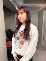 リブロ(LiBro)&nbsp;チェリーブラウン大人ガーリーウェーブミディアム似合わせカット