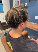 ソフトツイストマッシュ ツーブロック 緩めスパイラルパーマ