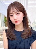 大人可愛い韓国ヘア　レイヤーカット　サイドバング顔まわり#