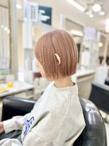 クロス(CROSS)&nbsp;ピンクベージュ&ぱっつんBob