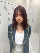 アッドバイケンジ(Add.. by KENJE)&nbsp;セットも簡単♪顔周りレイヤー×ボルドーカラー　【戸塚】