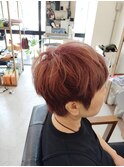 ピンクベージュショート