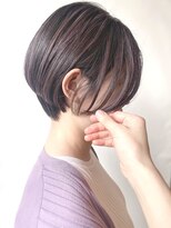 モリオフロムロンドン 原宿本店(morio from London) 【morio原宿】大人　ショート　ハイライトカラー　パープル