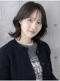 黒髪/ボブルフ/ネビージュ/小顔/ワンレン/髪質改善/前髪/仙台45