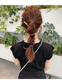 （mutsumi.）ヘアセット＊高め編みおろし