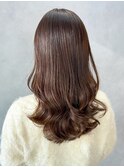 顔周りレイヤーくびれヘアロング_ba539541