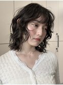 デジタルパーマレイヤーカット顔周り前髪ショートボブ/池袋