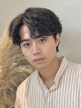 ノラ ギンザ(NORA GINZA) ナチュラルメンズヘアショートフェザーパーマニュアンスパーマ