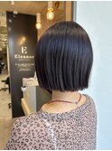 ぱつんとミニボブ×ラベンダーグレージュ♪