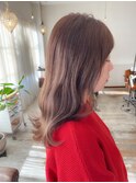 透明感 ラベンダーベージュ 柔らかブラウン くすみカ